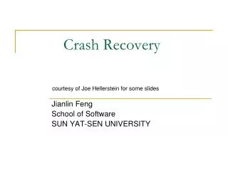 Crash Recovery