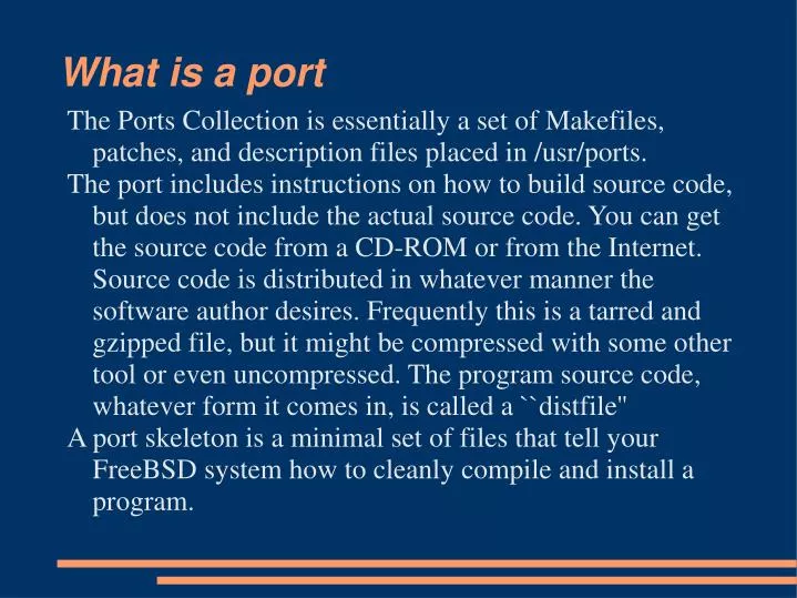 what is a port