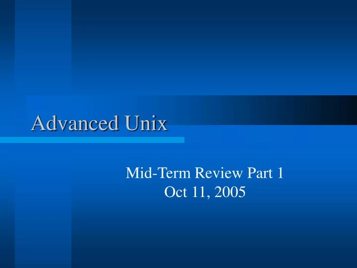 advanced unix