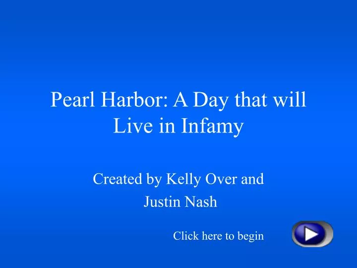 pearl harbor a day that will live in infamy