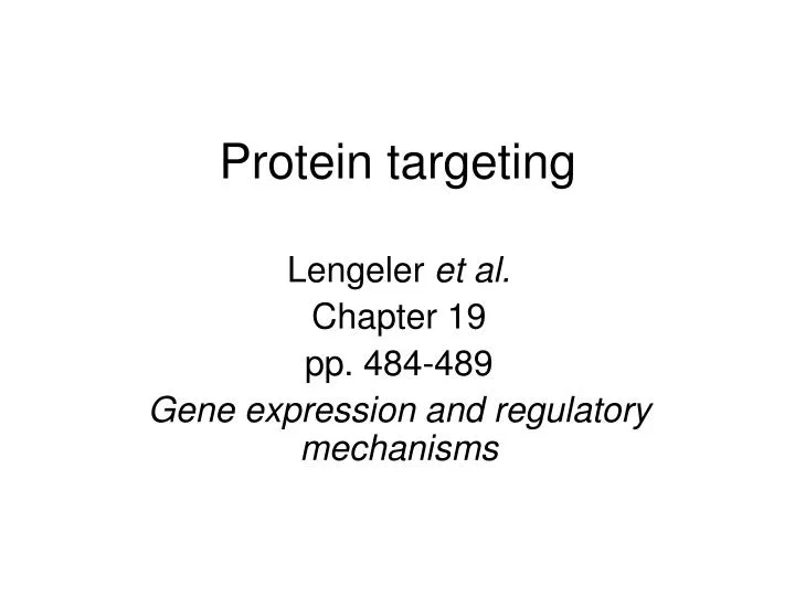 protein targeting