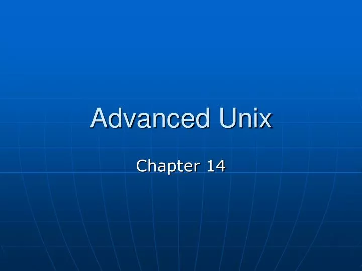 advanced unix