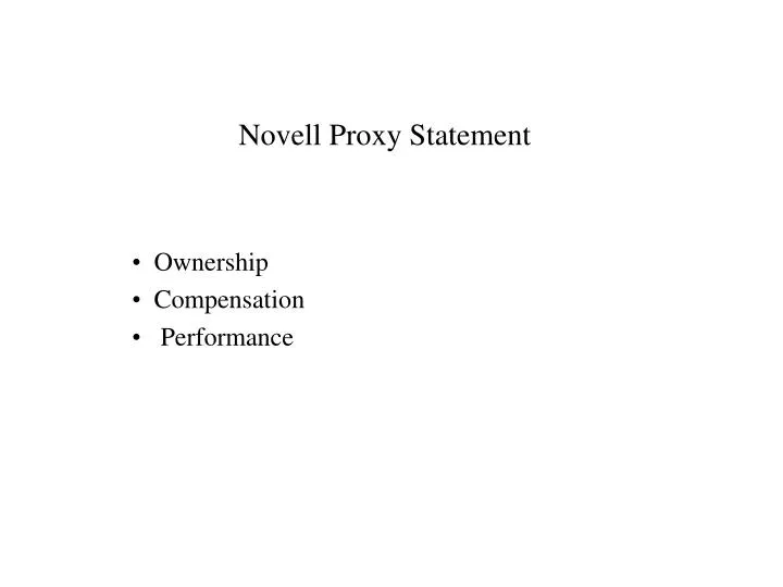 novell proxy statement