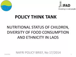 NUTRITIONAL STATUS OF CHILDREN, DIVERSITY OF FOOD CONSUMPTION AND ETHNICITY IN LAOS