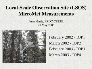 Local-Scale Observation Site (LSOS) MicroMet Measurements