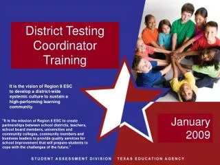 District Testing Coordinator Training