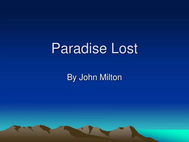 paradise lost