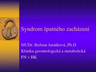 syndrom patn ho zach zen
