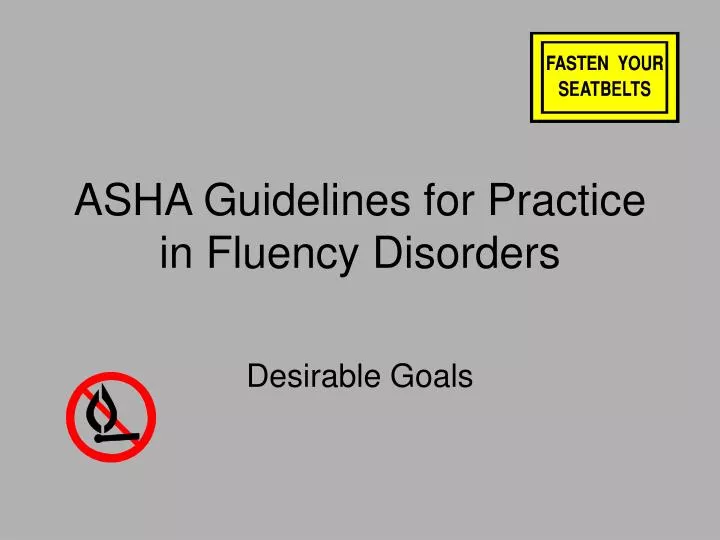 asha guidelines for practice in fluency disorders