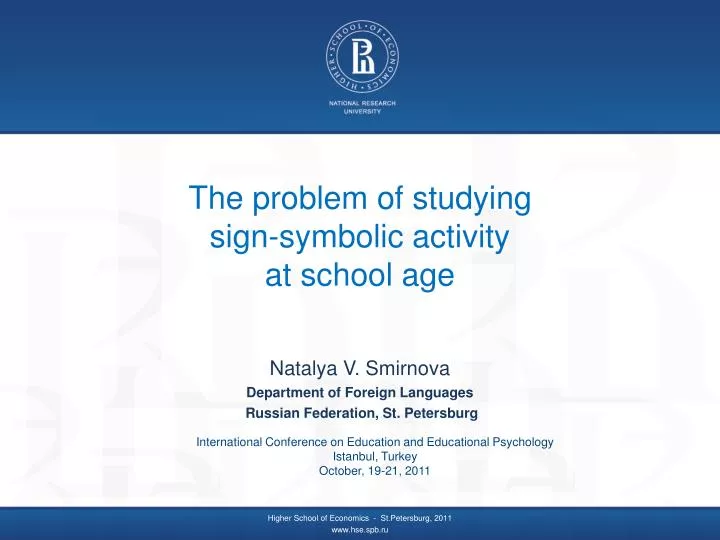 the problem of studying sign symbolic activity at school age