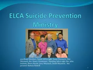 ELCA Suicide Prevention Ministry