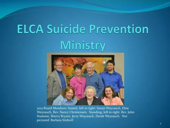 elca suicide prevention ministry