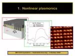 1. Nonlinear plasmonics - slide 1