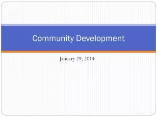 community development