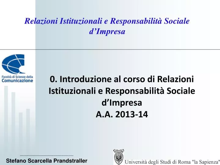 relazioni istituzionali e responsabilit sociale d impresa