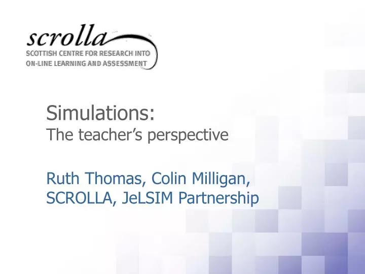 simulations the teacher s perspective