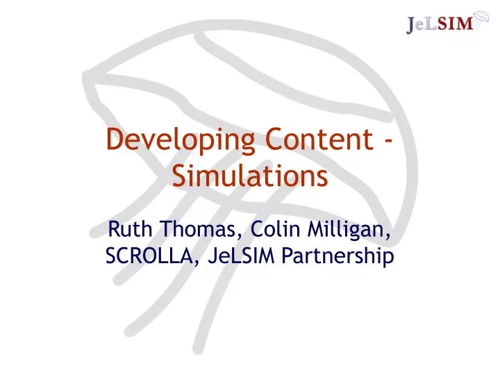 developing content simulations