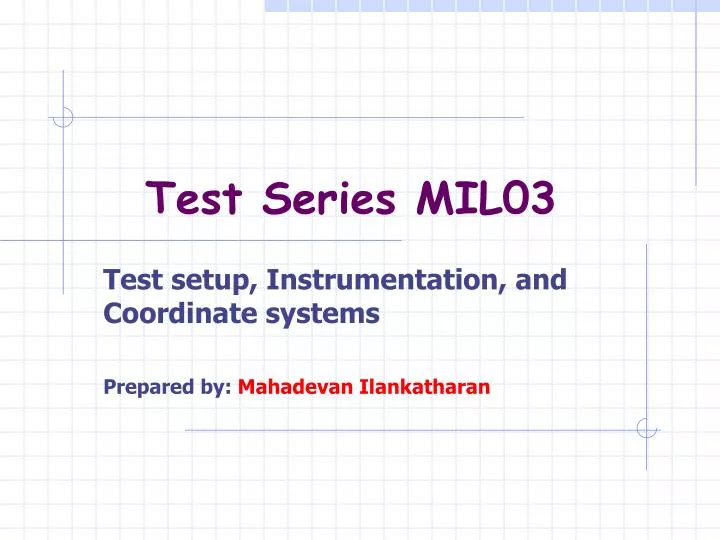 test series mil03