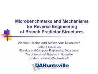 Microbenchmarks and Mechanisms for Reverse Engineering of Branch Predictor Structures