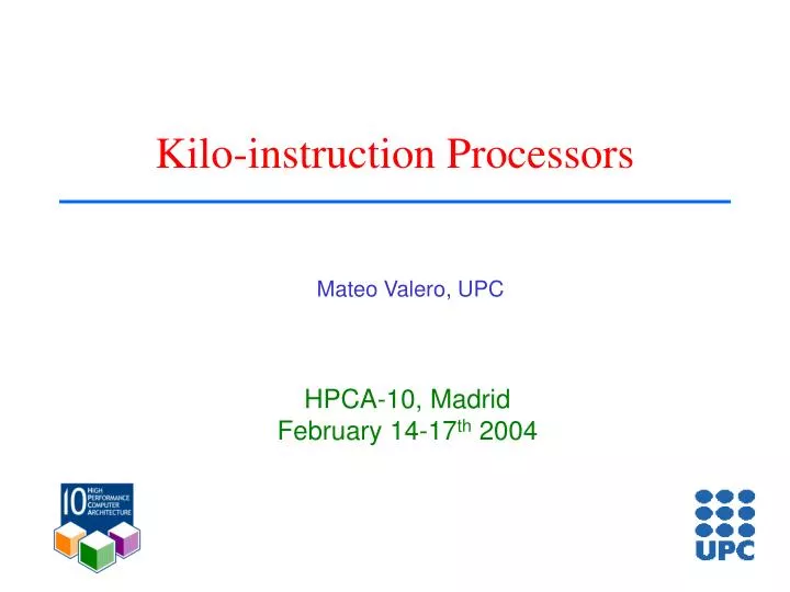 kilo instruction processors