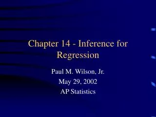 chapter 14 inference for regression