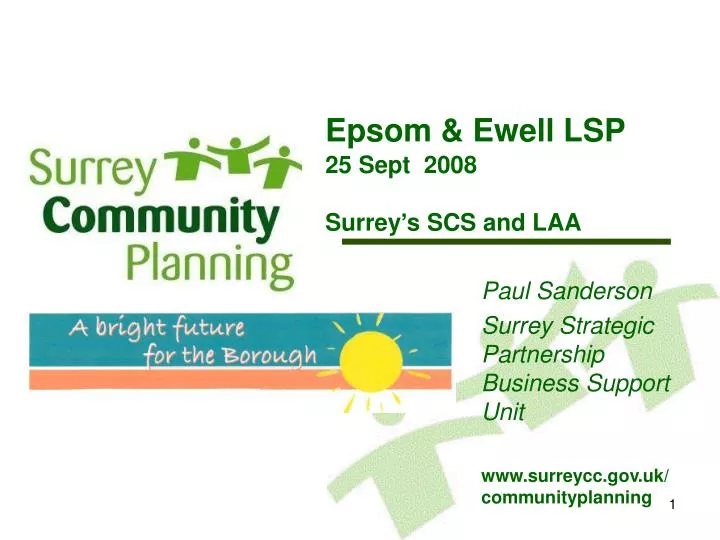 epsom ewell lsp 25 sept 2008 surrey s scs and laa