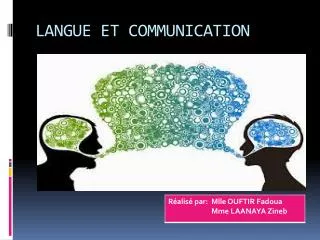 langue et communication