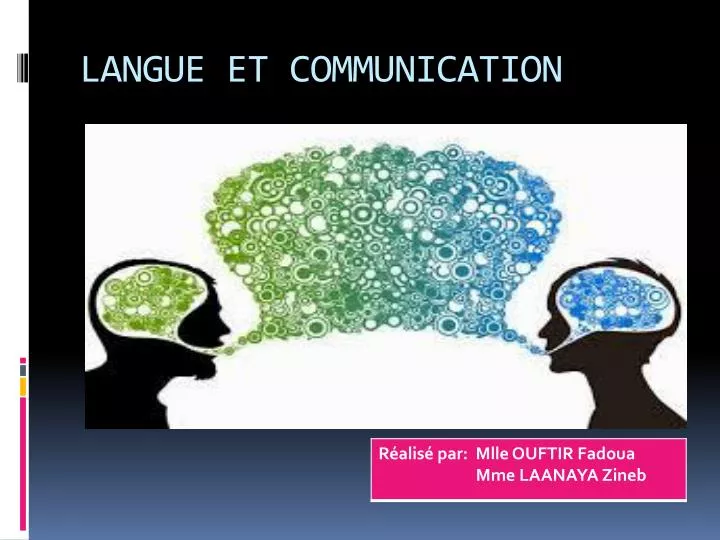 langue et communication