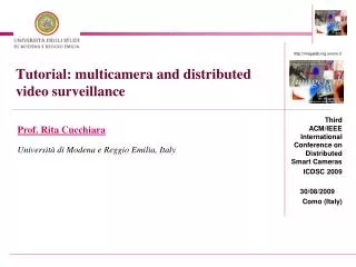 Tutorial: multicamera and distributed video surveillance