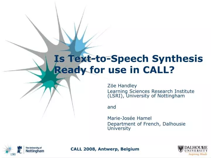 is text to speech synthesis ready for use in call