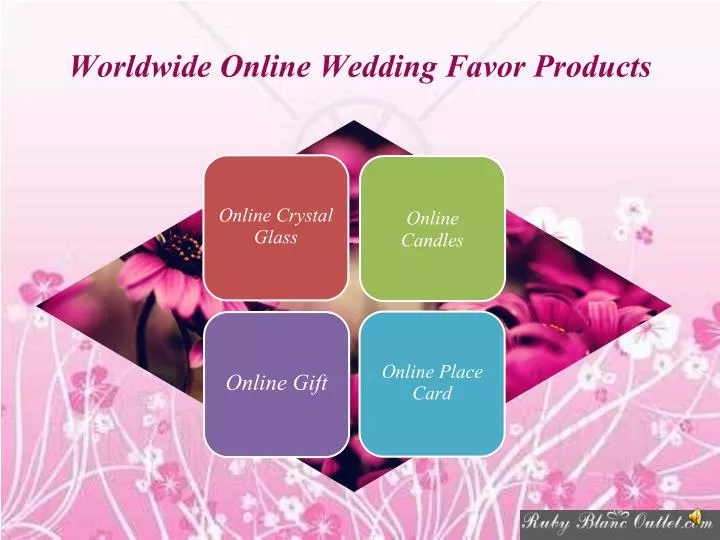 w orldwide online wedding favor products