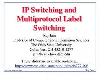IP Switching and Multiprotocol Label Switching