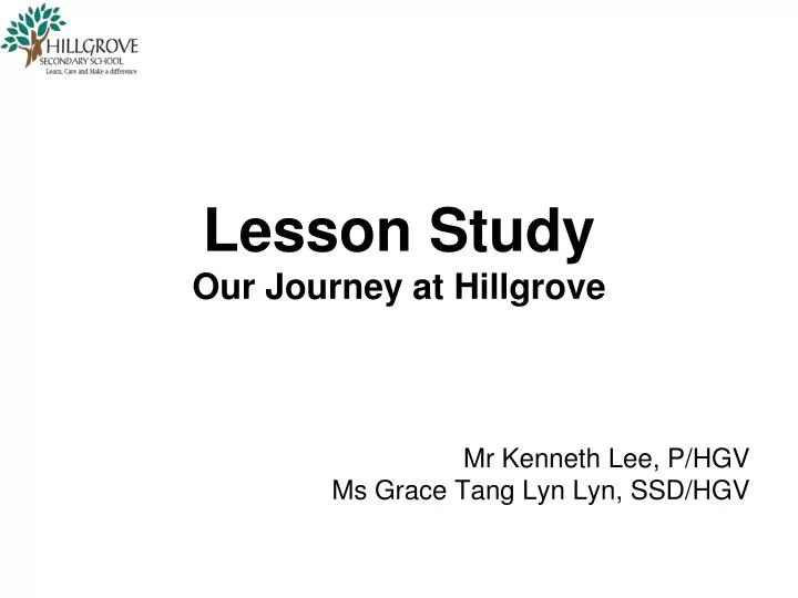lesson study our journey at hillgrove