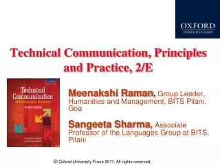 Technical Communication, Principles and Practice, 2/E