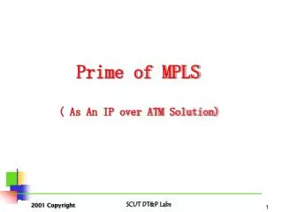 Prime of MPLS ( As An IP over ATM Solution)