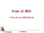 Prime of MPLS ( As An IP over ATM Solution) - slide 1