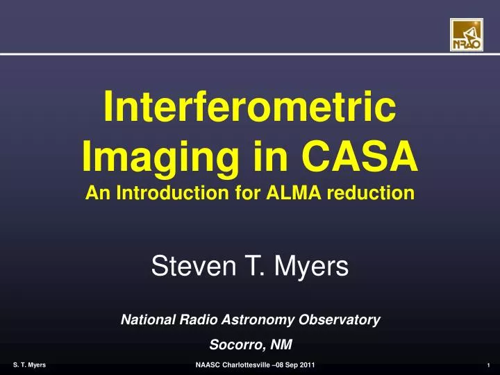 interferometric imaging in casa an introduction for alma reduction