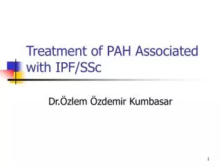 Treatment of PAH Associated with IPF/SSc