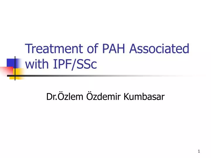treatment of pah associated with ipf ssc