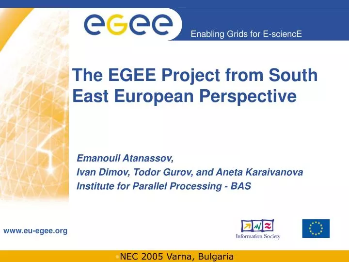 the egee project from south east european perspective