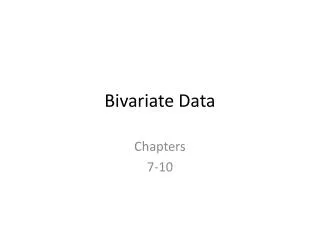 Bivariate Data