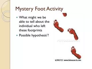 Mystery Foot Activity