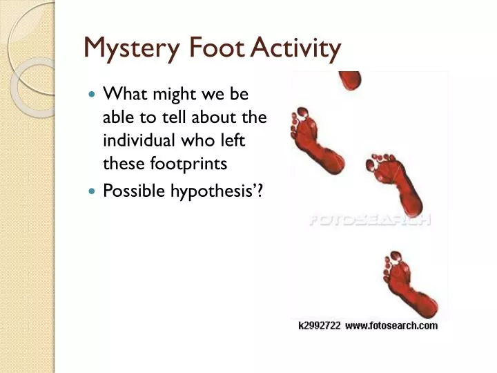 mystery foot activity