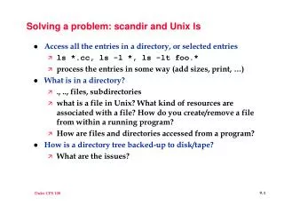 Solving a problem: scandir and Unix ls