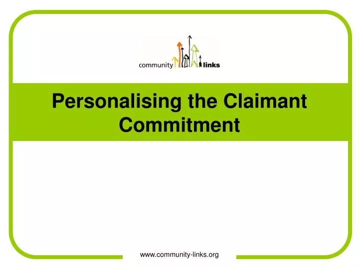 personalising the claimant commitment