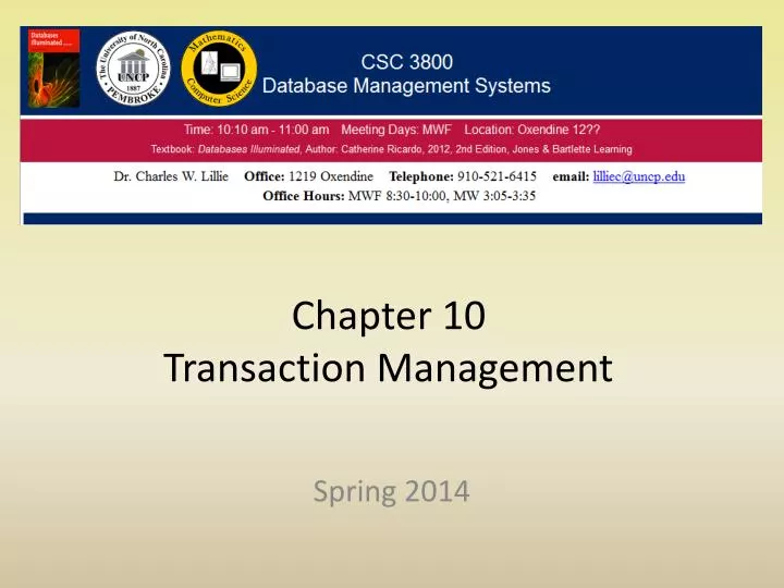 chapter 10 transaction management