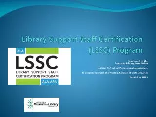 Library Support Staff Certification (LSSC) Program
