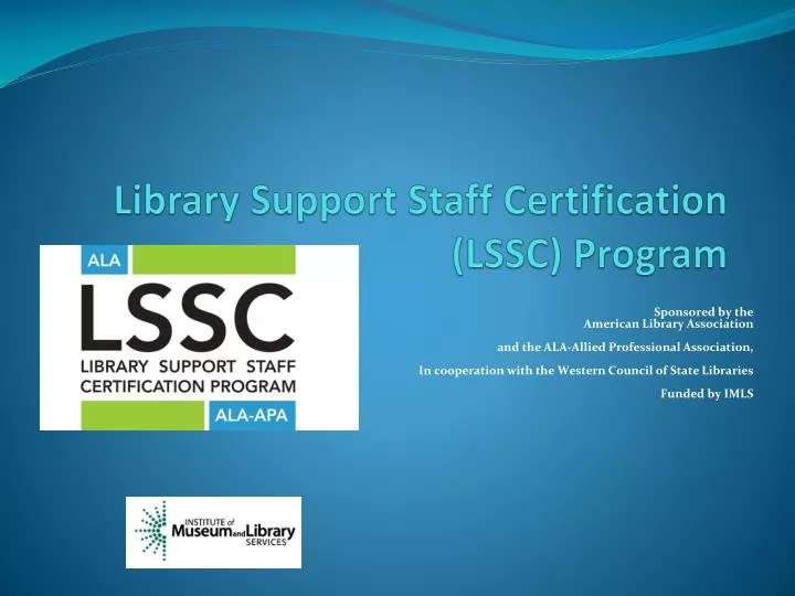 library support staff certification lssc program