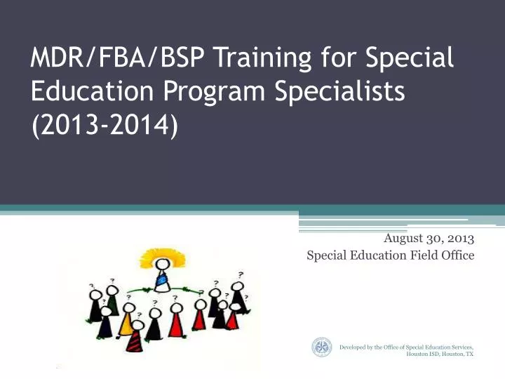 mdr fba bsp training for special education program specialists 2013 2014
