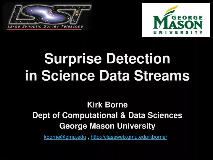 surprise detection in science data streams